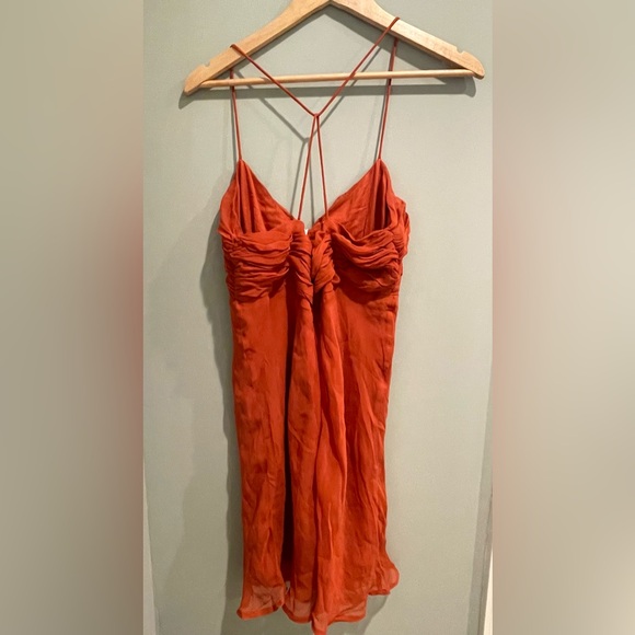 ANTHROPOLOGIE Twist-Front Slip Mini Dress-Size 8 New with Tags - Picture 8 of 13
